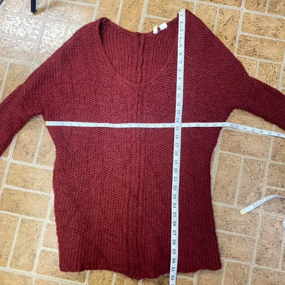 Anthropologie Moth V Neck Alpaca Wool Blend Knit Sweater